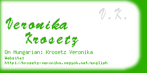 veronika krosetz business card